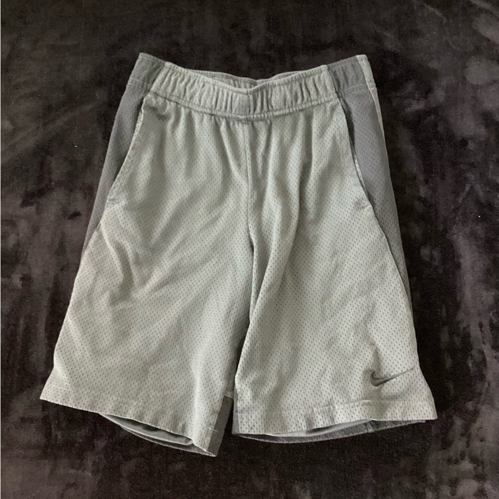 Nike kids Light Gray Athletic Shorts